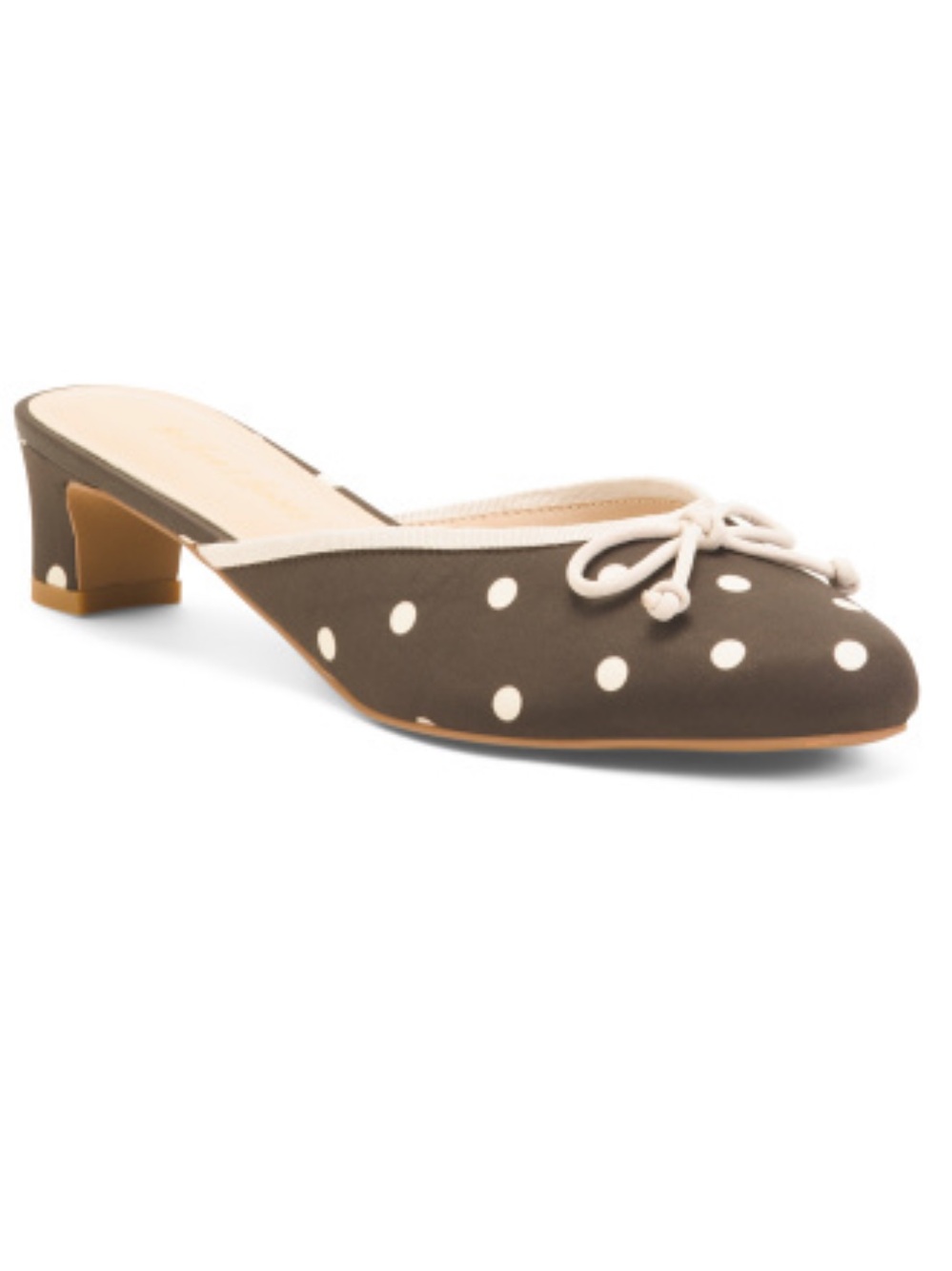 Georgia Heel in Chocolate Polka Dot